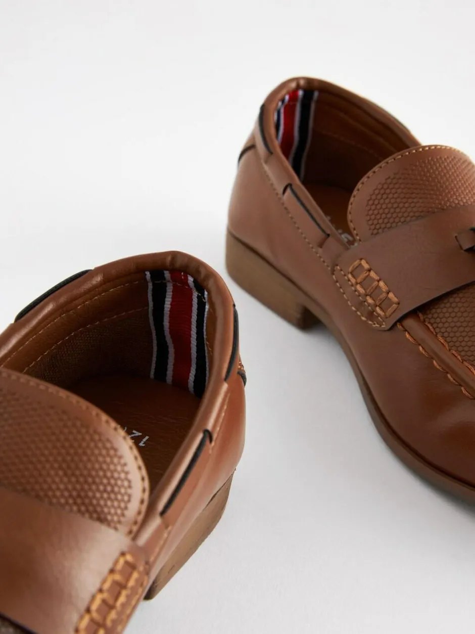 Next Standard Fit (F) Smart Loafers Tan Tassel New