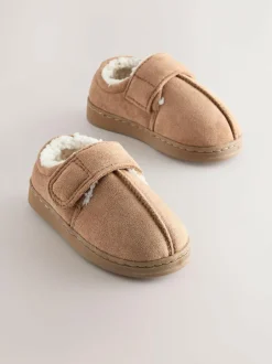 Next Warm Lined Cupsole Slippers Tan/Brown Hot