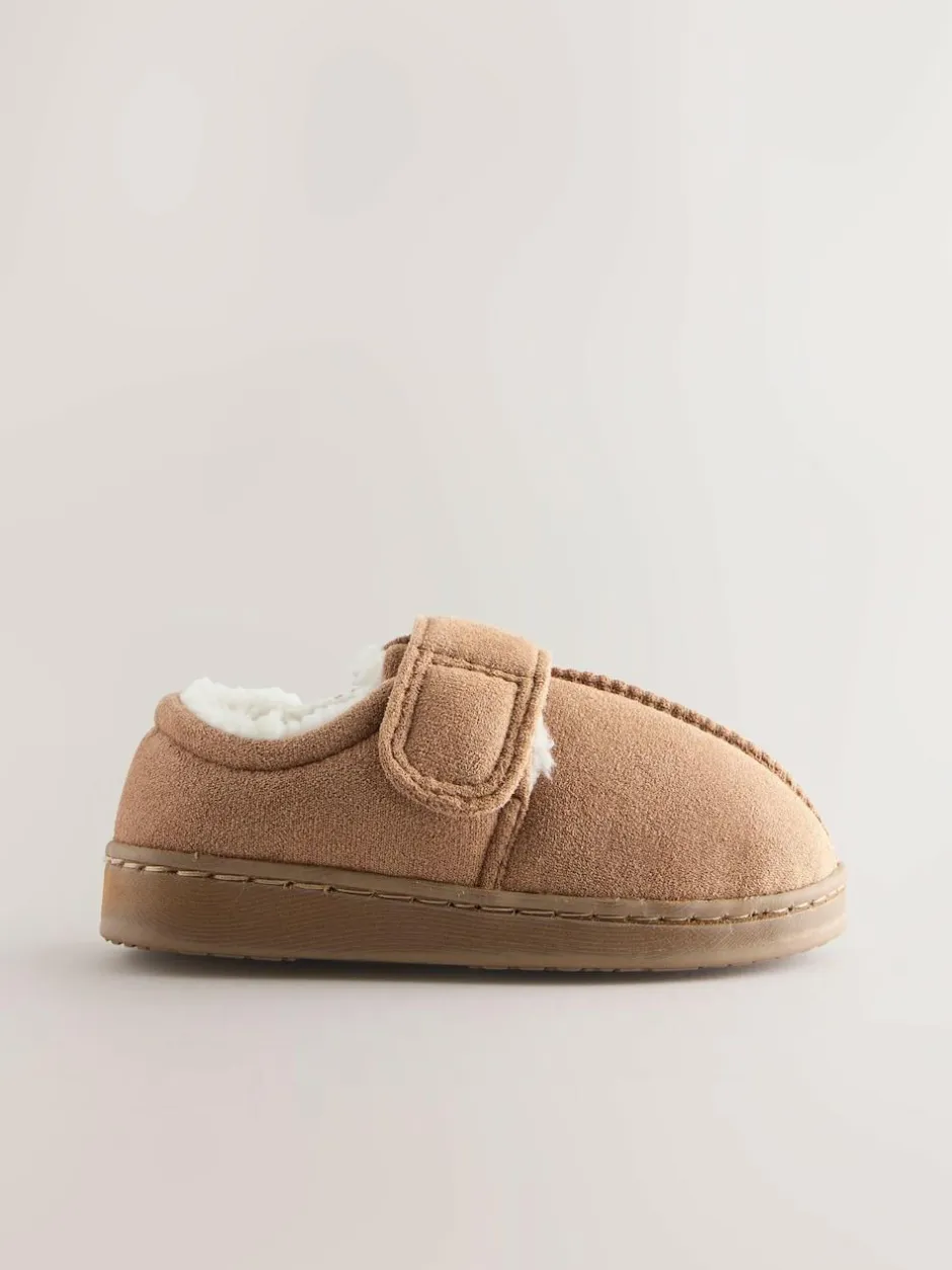 Next Warm Lined Cupsole Slippers Tan/Brown Hot