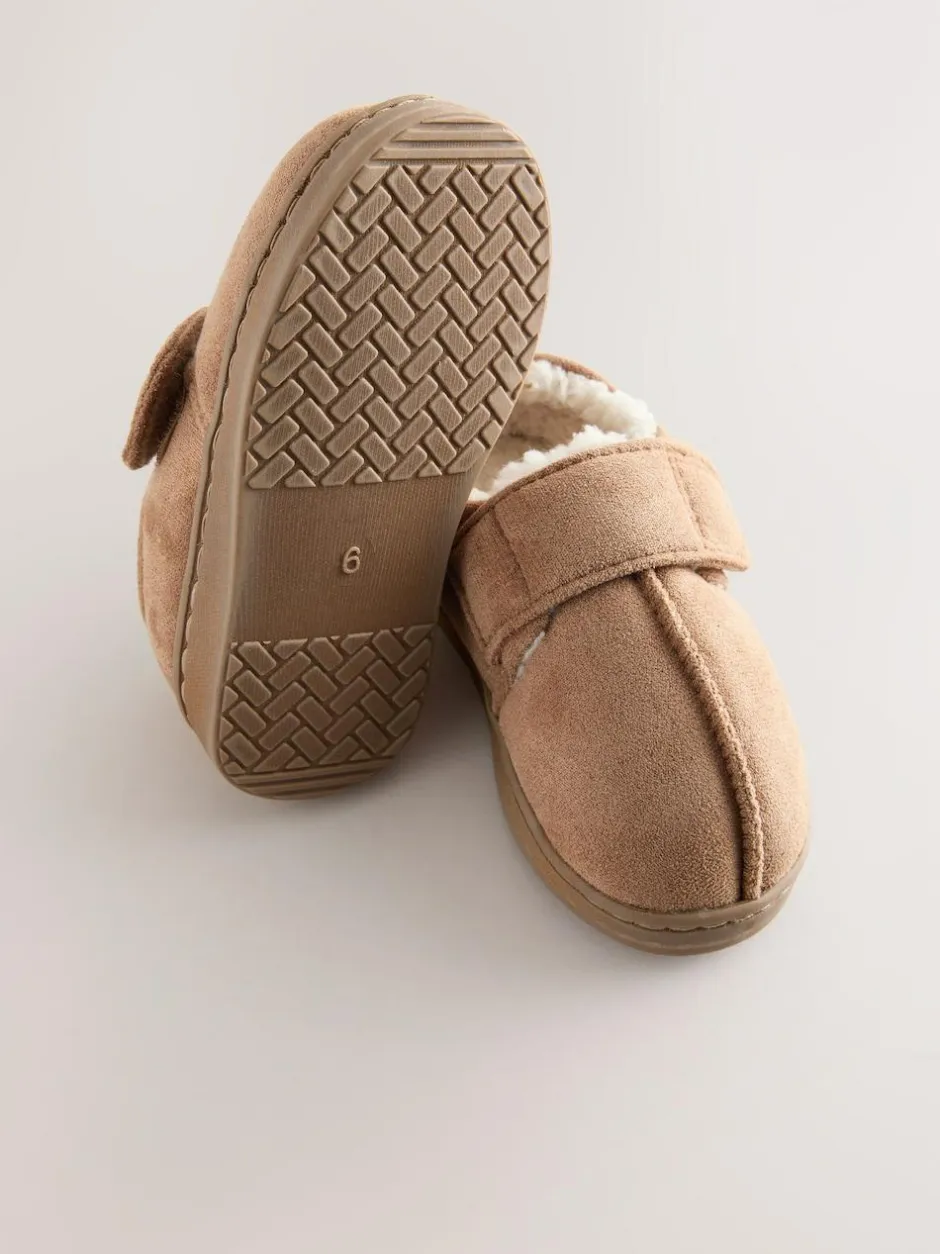 Next Warm Lined Cupsole Slippers Tan/Brown Hot