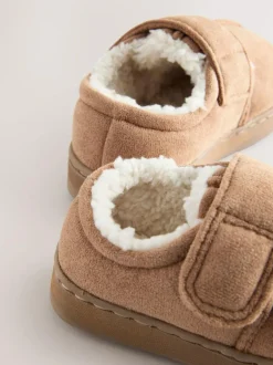 Next Warm Lined Cupsole Slippers Tan/Brown Hot