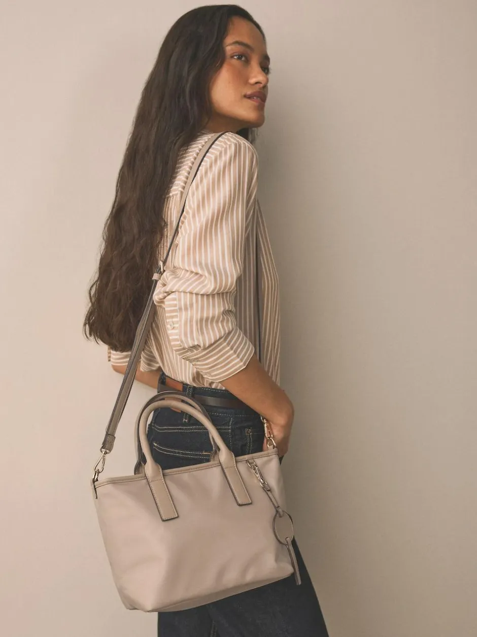 Next Nylon Cross-Body Bag Taupe Brown Best