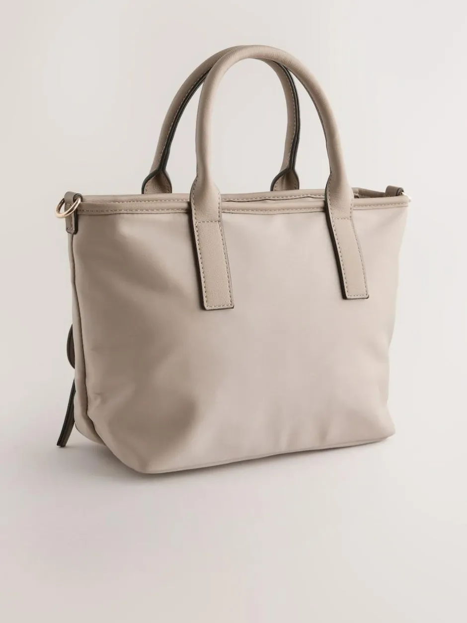 Next Nylon Cross-Body Bag Taupe Brown Best