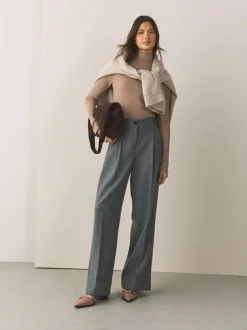 Next Forever Comfort® Point Toe Buckle Block Heels Taupe