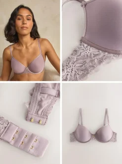 Next Pad Full Cup Premium Ultimate Comfort Lightweight Breathable T-Shirt Bra Taupe Hot