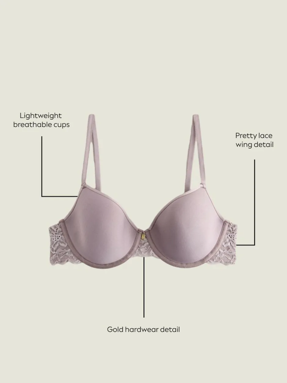 Next Pad Full Cup Premium Ultimate Comfort Lightweight Breathable T-Shirt Bra Taupe Hot