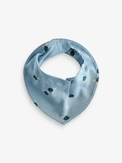 Next 5 Pack Dribble Baby 100% Cotton Bibs Teal Blue Online