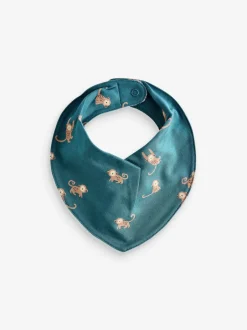 Next 5 Pack Dribble Baby 100% Cotton Bibs Teal Blue Online