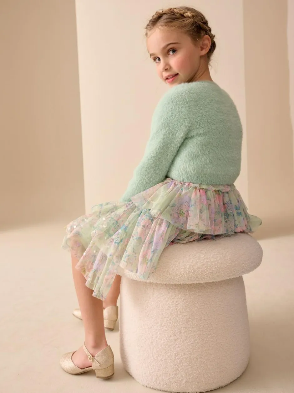 Next Fluffy Occasion Shrug (12mths-16yrs) Teal Hot