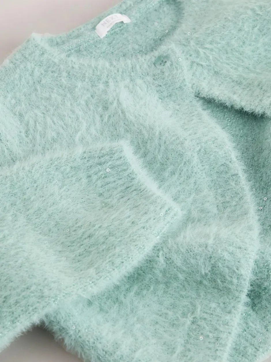 Next Fluffy Occasion Shrug (12mths-16yrs) Teal Hot