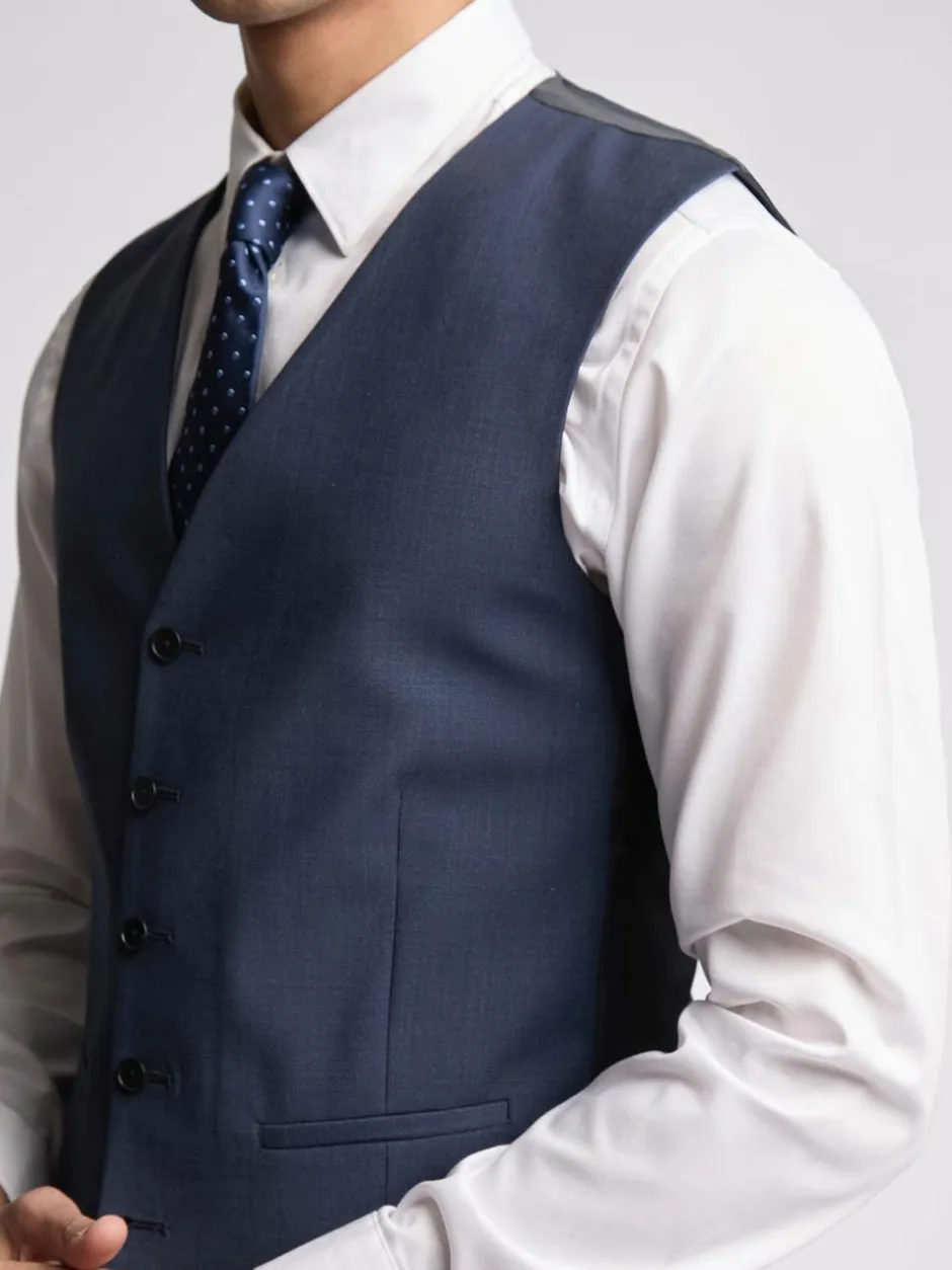 Ted Baker Tailoring Blue Premium Panama Waistcoat Online