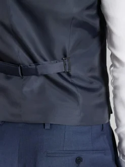 Ted Baker Tailoring Blue Premium Panama Waistcoat Online