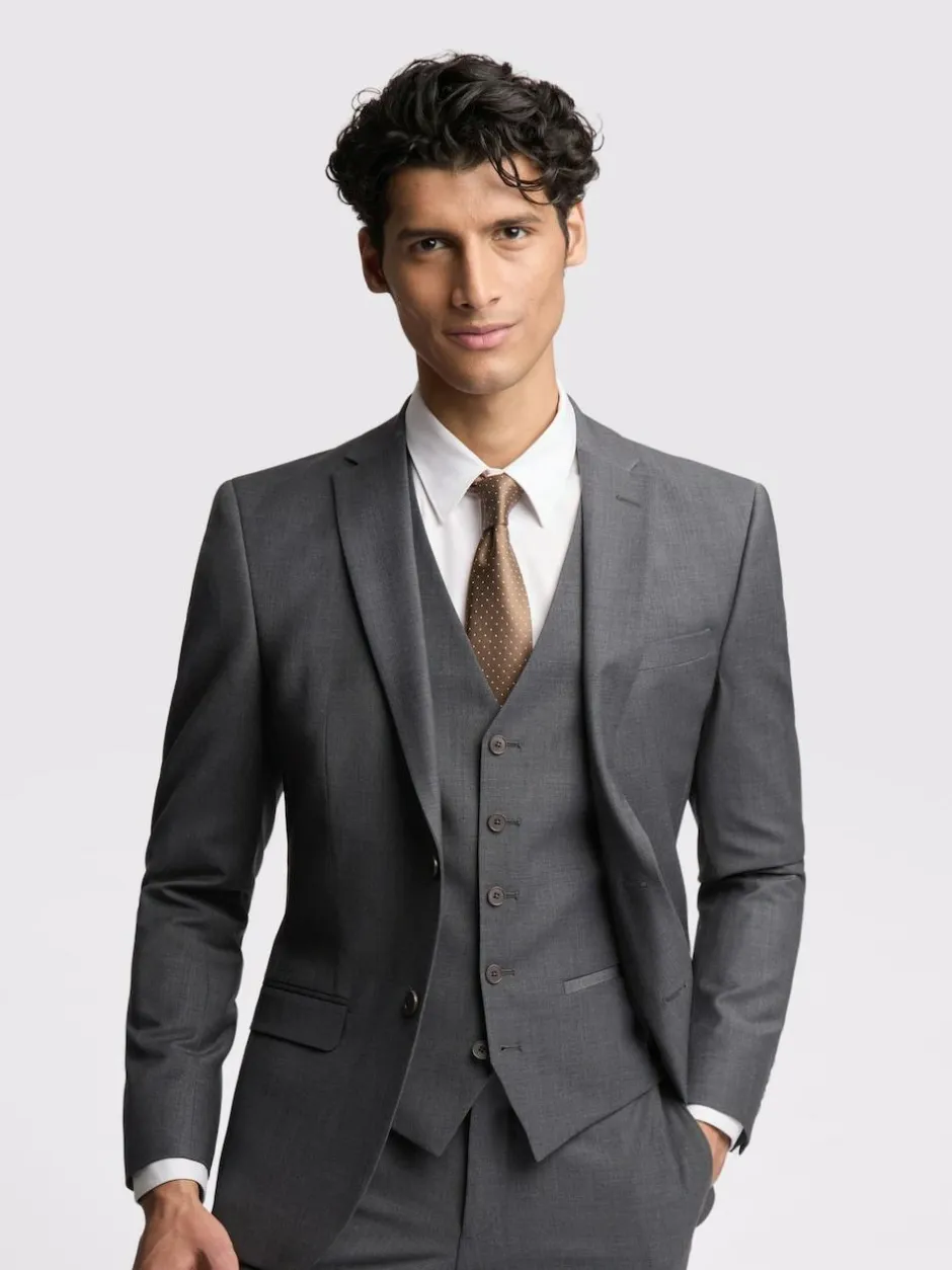 Ted Baker Tailoring Prem Charcoal Grey Panama Slim Suit Jacket Sale