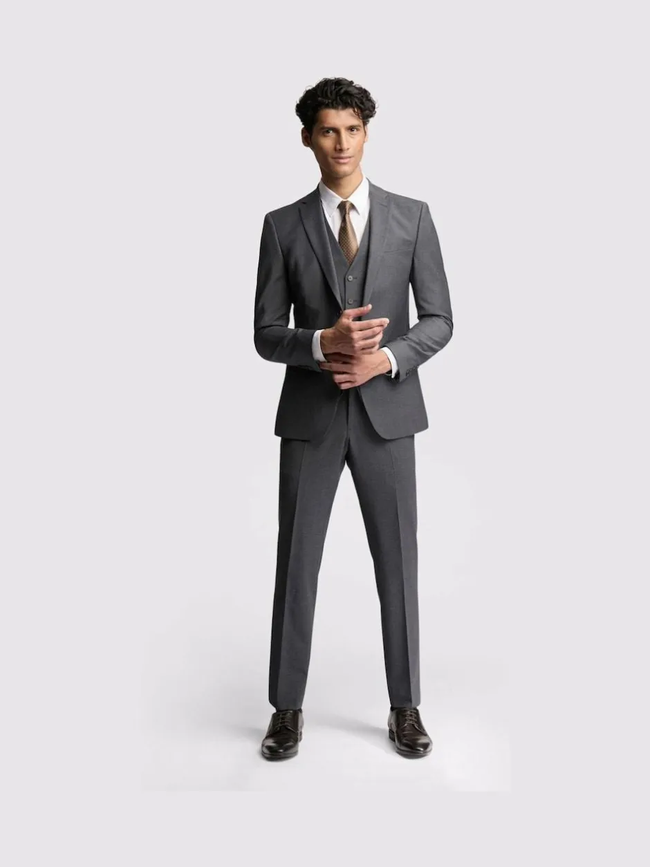 Ted Baker Tailoring Prem Charcoal Grey Panama Slim Suit Jacket Sale