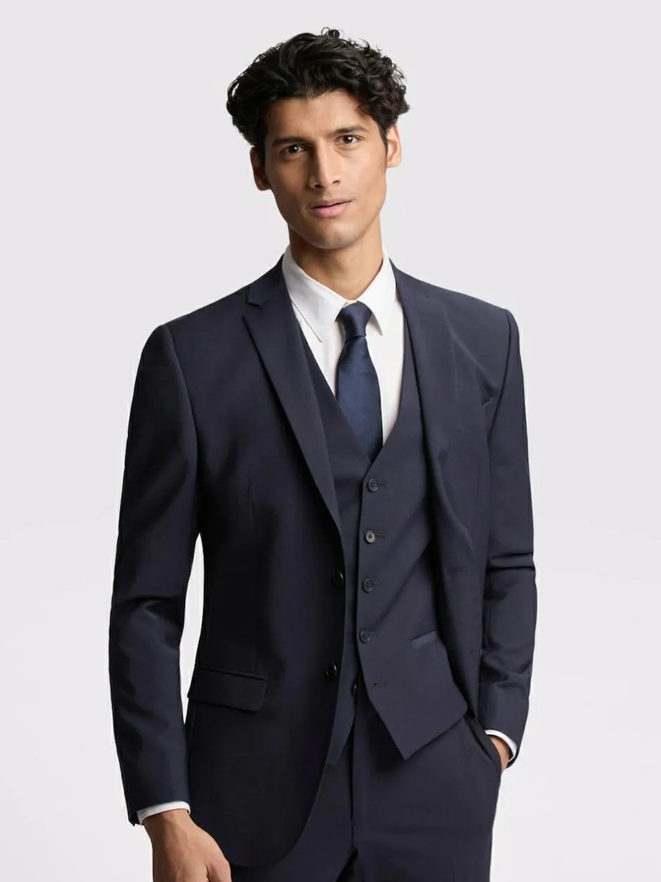 Ted Baker Tailoring Premium Navy Blue Panama Slim Suit Jacket Sale