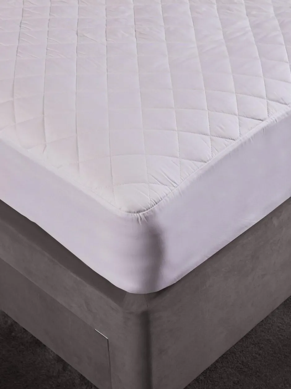 The Linen Consultancy TLC 5 Star Hotel Concept Pure Cotton Quilted White Mattr Protector Discount