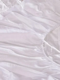 The Linen Consultancy TLC 5 Star Hotel Concept Pure Cotton Quilted White Mattr Protector Discount
