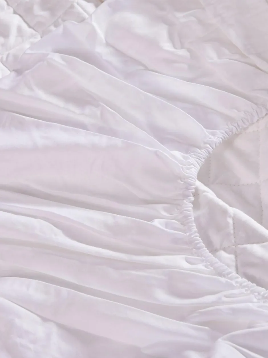 The Linen Consultancy TLC 5 Star Hotel Concept Pure Cotton Quilted White Mattr Protector Discount