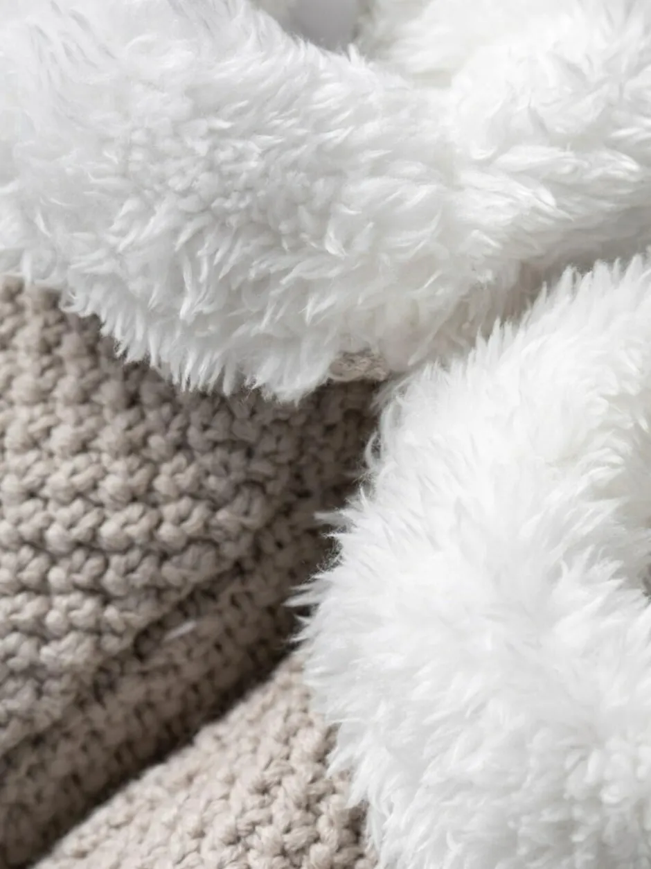 The Little Tailor Baby Knitted Plush Lined Boots Beige Online