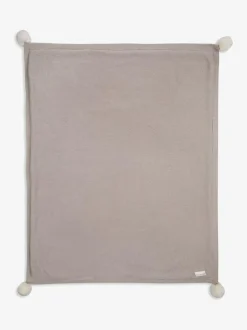 The Little Tailor Baby Natural Pom Pom Plush Lined Blanket Sale