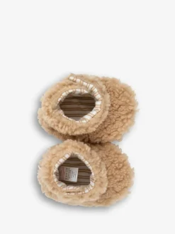 The Little Tailor Baby Plush Lined Chunky Sherpa Booties Fleece Outlet