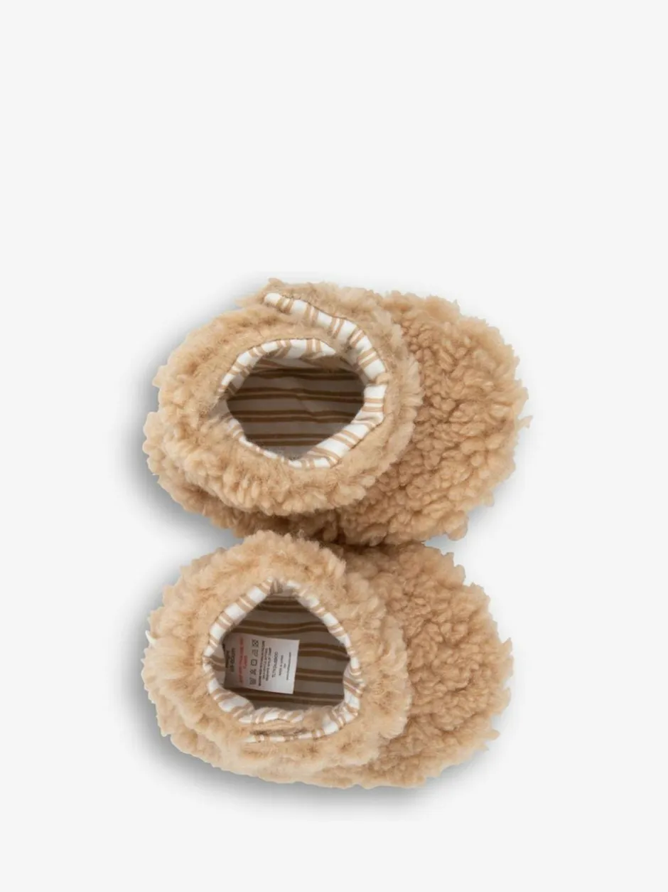 The Little Tailor Baby Plush Lined Chunky Sherpa Booties Fleece Outlet