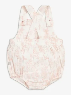 The Little Tailor Baby Woven 100% Cotton Rompersuit Pink