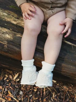 The Little Tailor Plush Lined Sherpa Fleece Baby Booties Sale