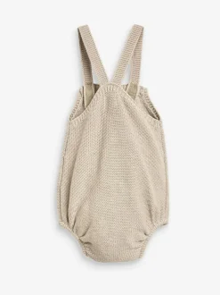 The Little Tailor Stylish Baby Knitted 100% Cotton Romper Cream Online