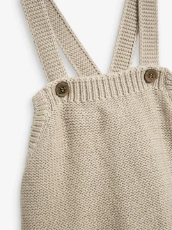 The Little Tailor Stylish Baby Knitted 100% Cotton Romper Cream Online