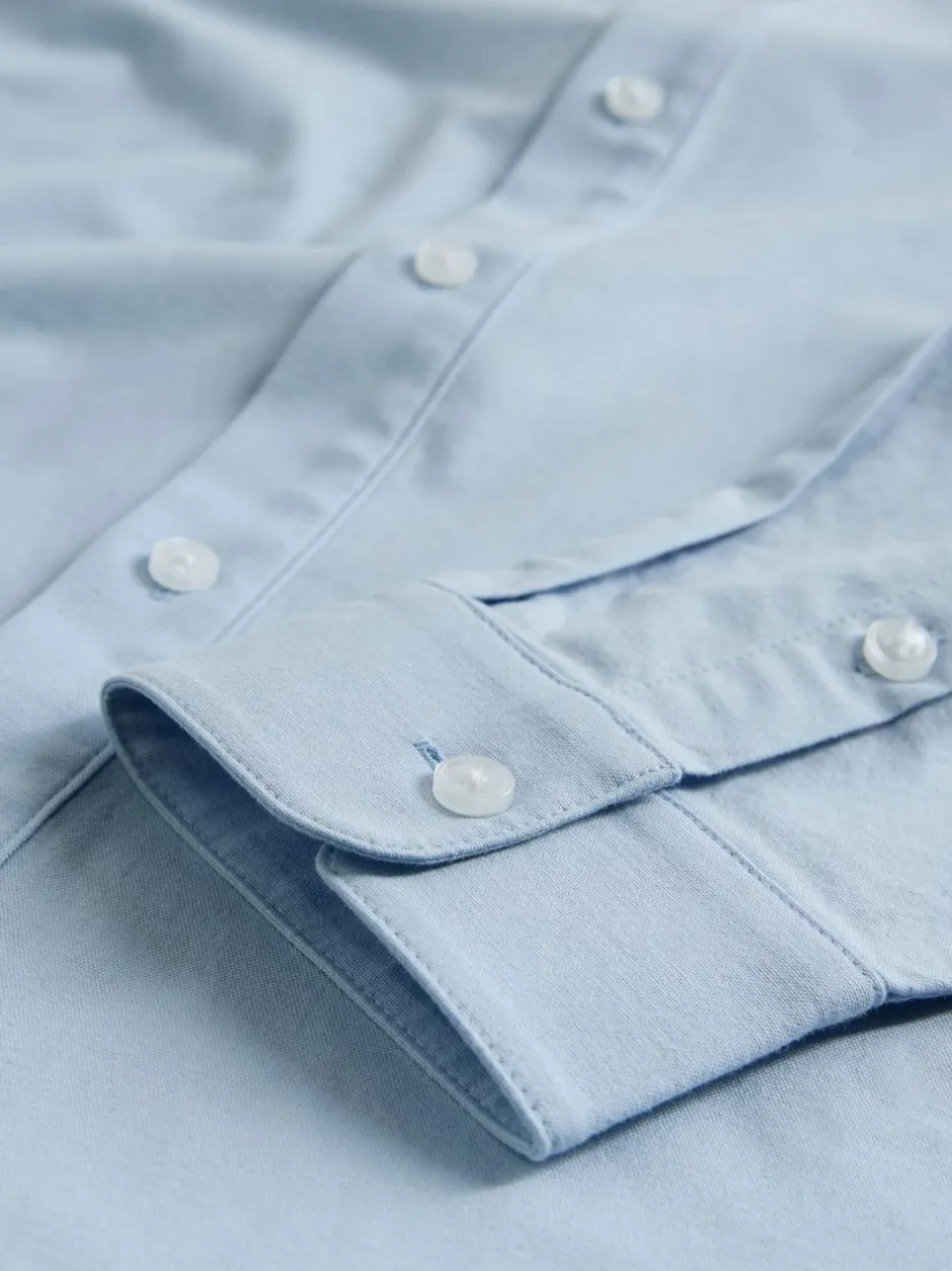 The Set 3 Pack Cotton Stretch Oxford Shirts Navy Blue/White Outlet