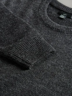The Set 2 Pack Crew Neck Knitted Jumpers Charcoal/Grey marl Online