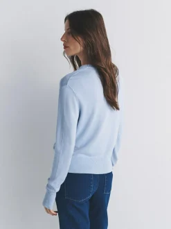 The Set 4 Pack Fine Knit Button Through Cardigan Navy Blue/Light Blue/Cream