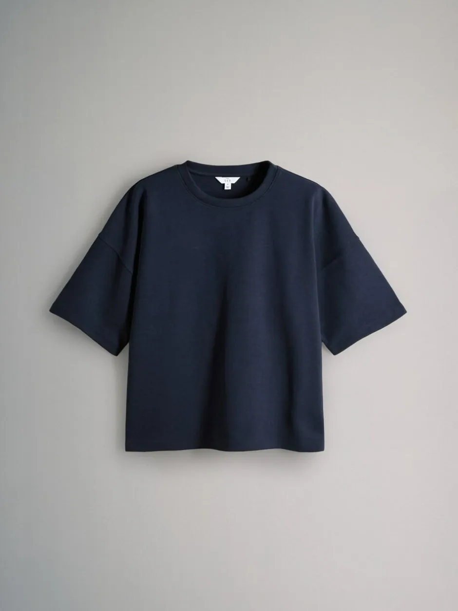 The Set 3 Pack Heavyweight Premium Boxy T-Shirts Navy/ Grey Marl/ White Best