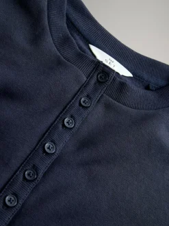 The Set 2 Pack Henley Sweatshirts Navy/Grey Marl Online