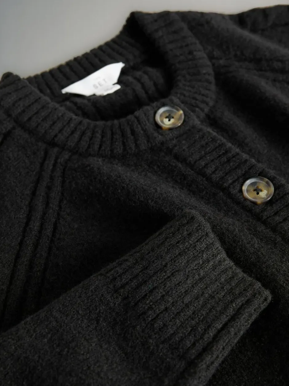 The Set 2 Pack High Neck Jumper/Cardigan Black Cable Online