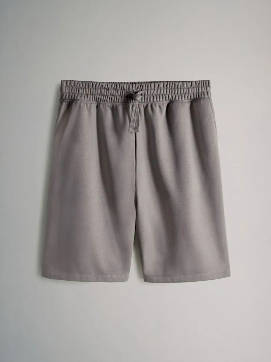 The Set 3 Pack Relaxed Fit Sweat Shorts Black/Grey Hot