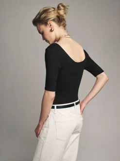 The Set 3 Pack Ribbed Long Sleeve Bodysuits Black/Grey/White Online
