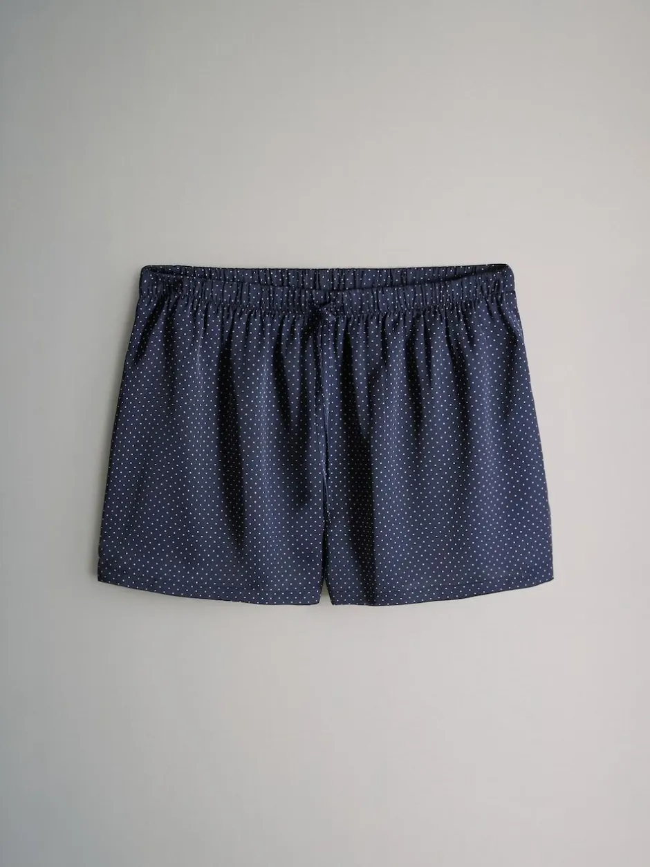 The Set 2 Pack Satin Pyjamas Shorts Burgundy/Navy Polka Dot Online