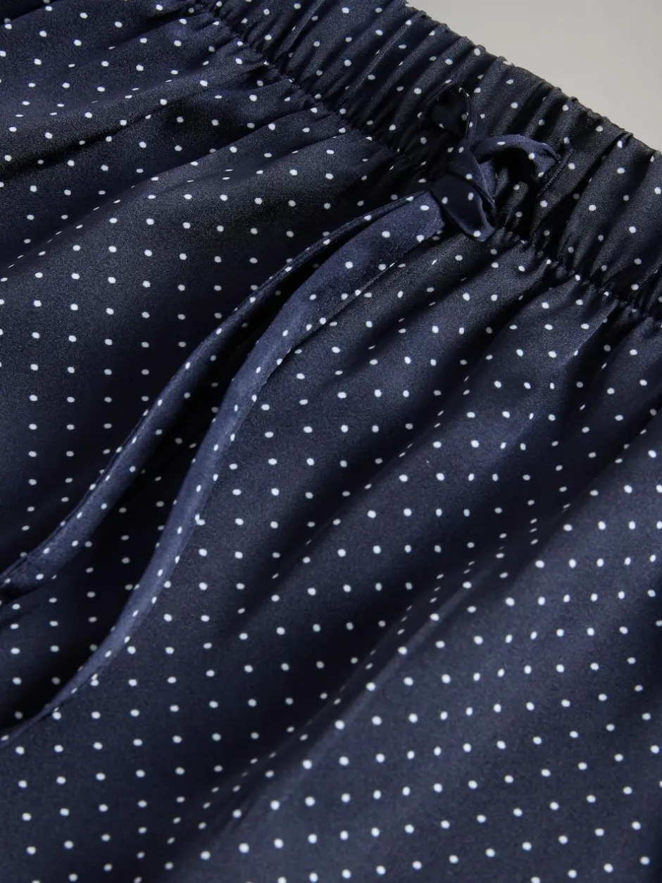 The Set 2 Pack Satin Pyjamas Shorts Burgundy/Navy Polka Dot Online