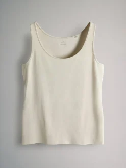 The Set 7 Pack Scoop Neck Vests Black/White/Brown/Light Brown/Cream/White Best