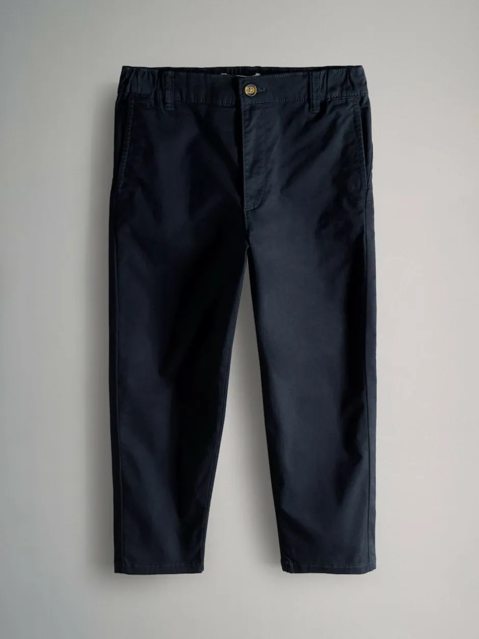 The Set 3 Pack Slim Leg Chino Trousers Navy Blue/Tan Brown/Green Clearance