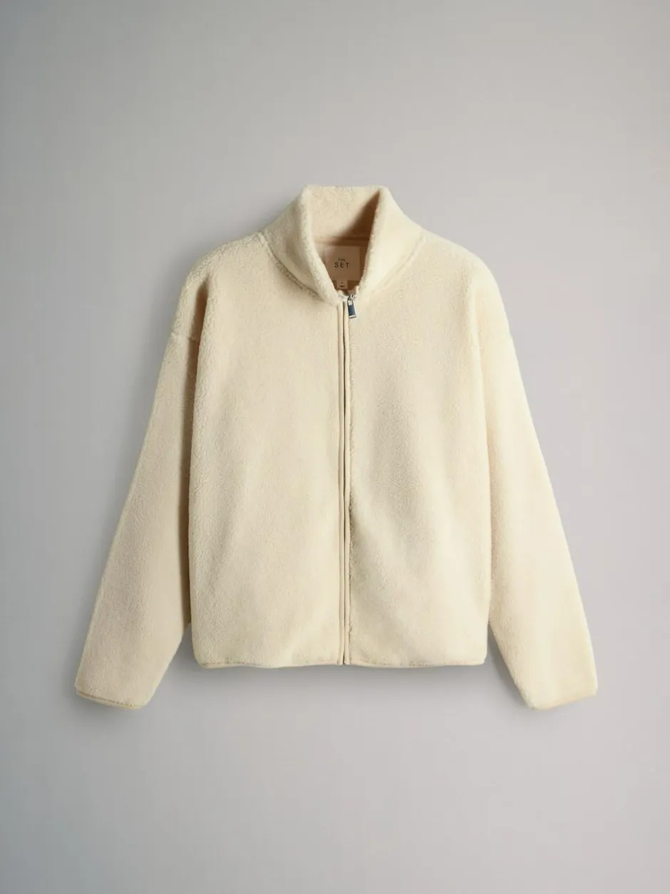 The Set 2 Pack Zip Through Borg Fleeces Chocolate Brown/Cream Online