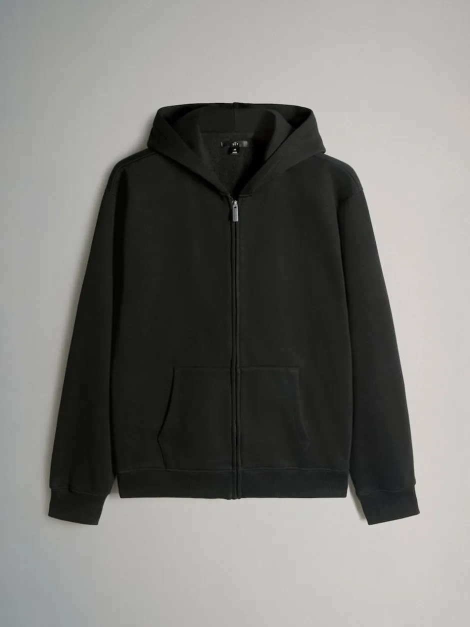 The Set 3 Pack Zip Through Hooded Sweatshirt Black/Grey/Green