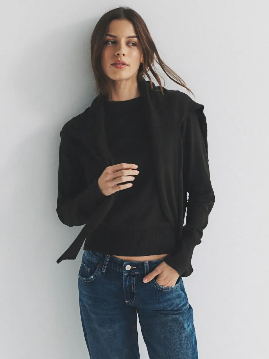 The Set Black/Brown/Neutral 3 Pack Fine Knit Crew Neck Jumpers Best