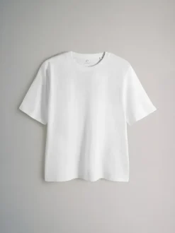 The Set Black/White/Red/Neutrals 10 Pack Short Sleeve Relaxed Fit Crew Neck T-Shirts Sale