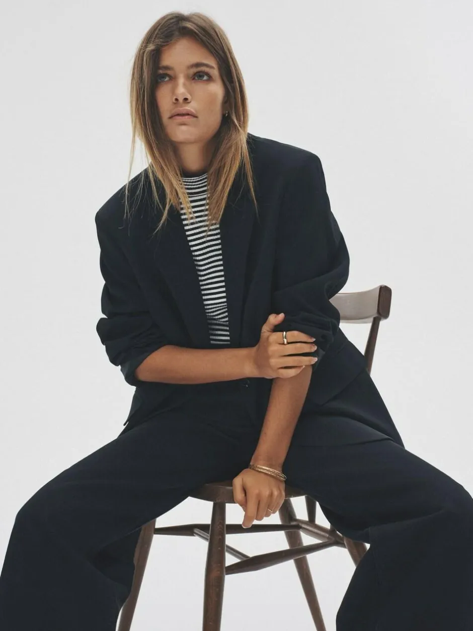 The Set Single Breasted Blazer Black Online