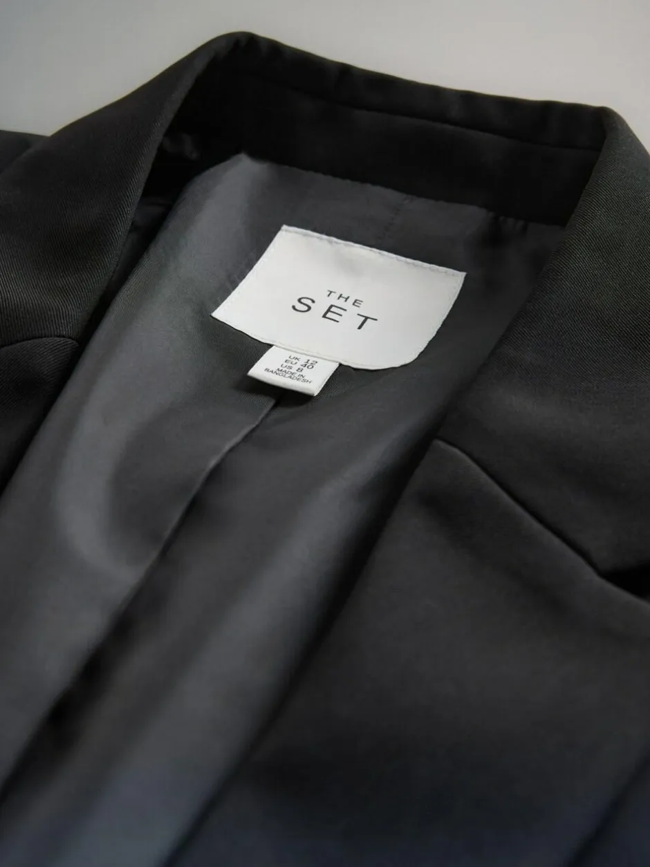 The Set Single Breasted Blazer Black Online
