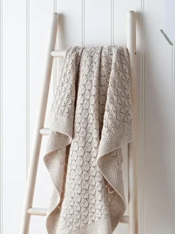 The White Company Baby Natural Cotton Heirloom Blanket Sale