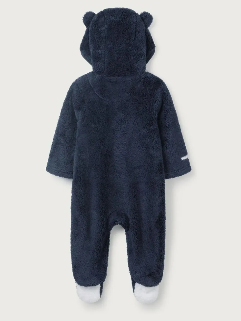 The White Company Blue Navy Fleece Romper Discount